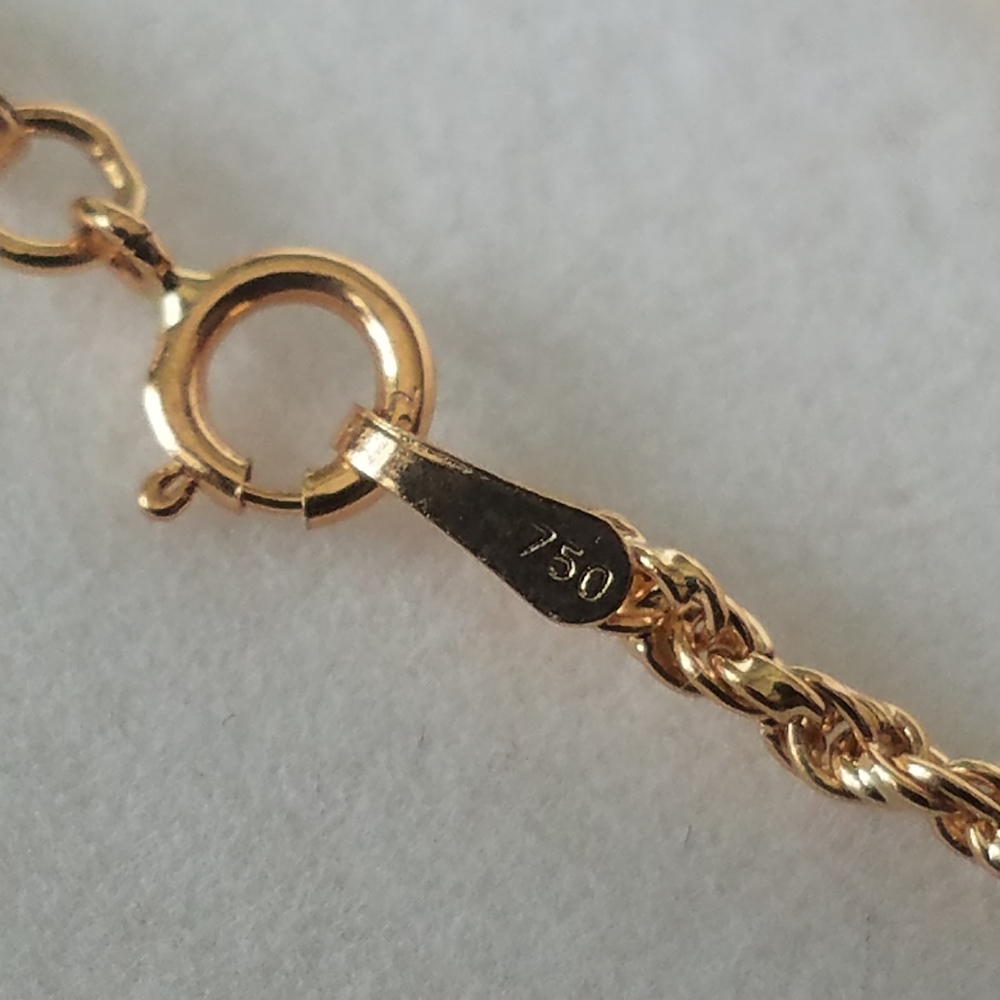 18k Italian Gold Rope Necklace - Picture 9 of 9